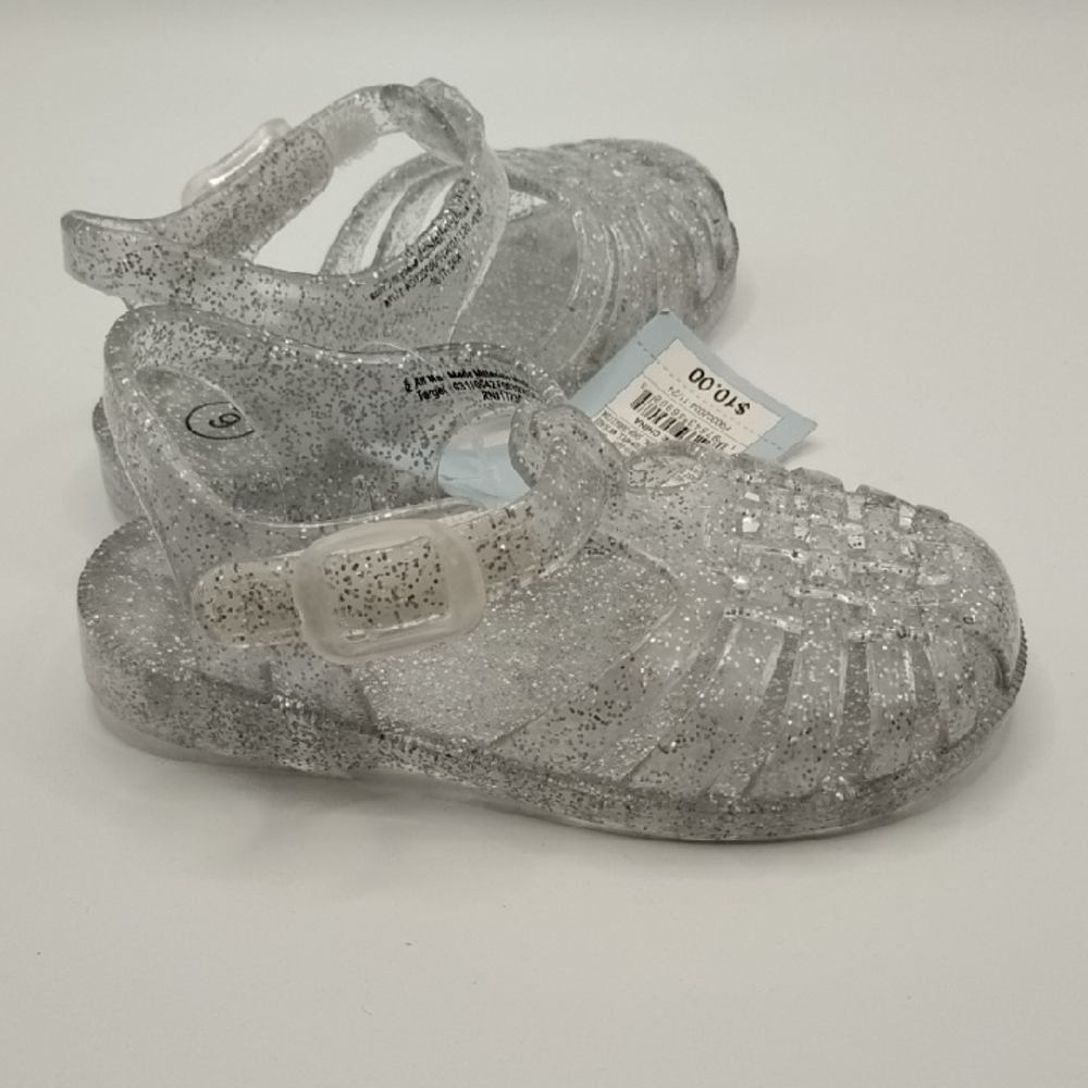 Cat & Jack Glitter Jelly Sandals - Silver - Picture 2 of 6